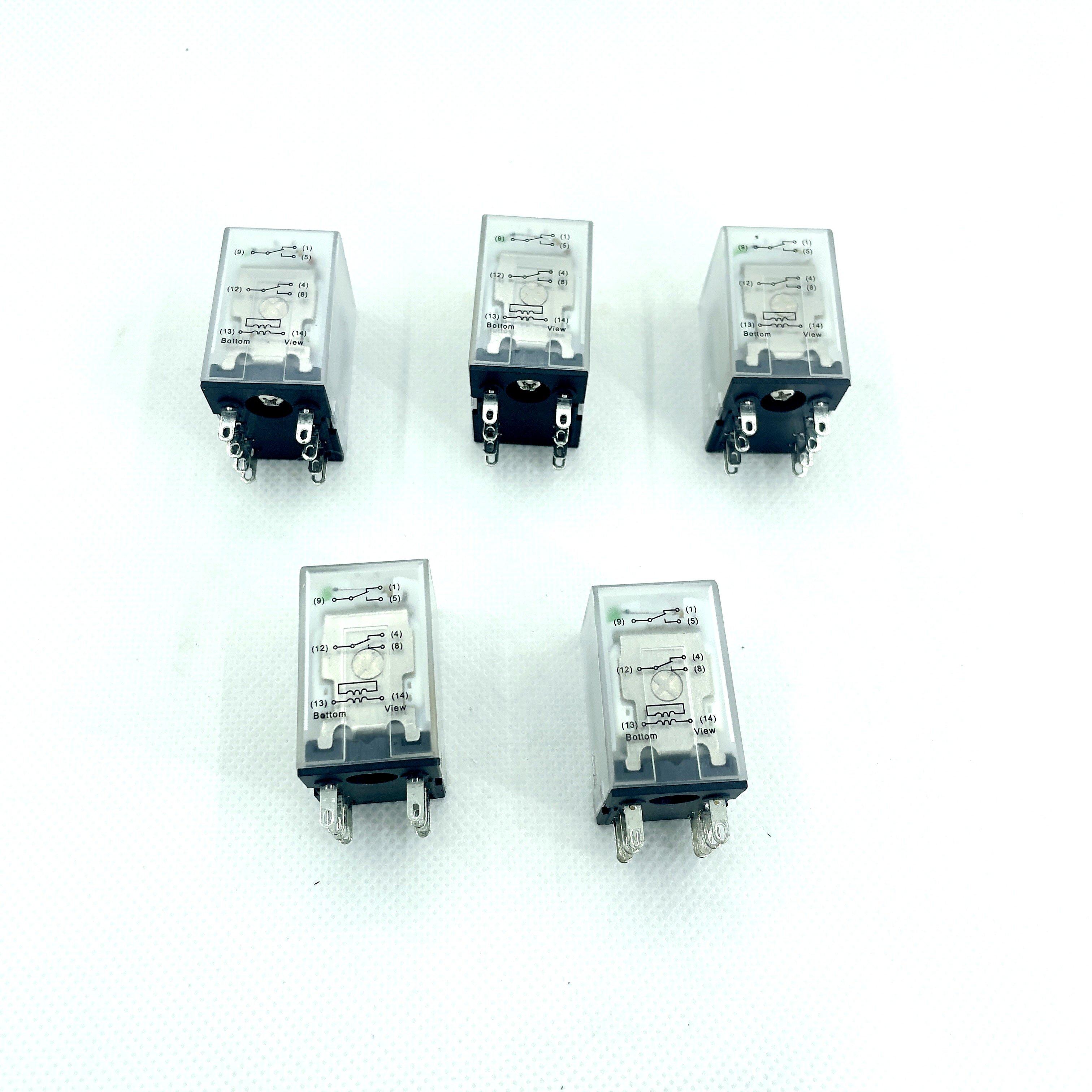 LY2 HH54P Mini Relay 8-Pin 14-Pin 11-Pin Electromagnetic Relay 220V 24V 12V Subminiature Intermediate Relay Base Sealed 5V