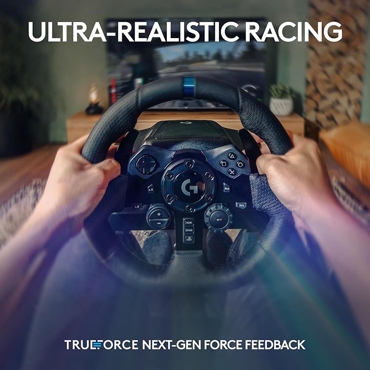 Original Volante Logitech G923 Steering Wheel PS4 PS5 Racing Simulation Game Refi Logitech G923 Racing Wheel and Pedals for PC