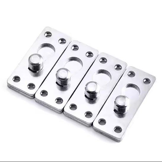 Metal Bed Rail Frame Bracket Fastener Foot Board Bracket Hook Hardware Kit Galvanized Furniture Single Steel Flat Angle Bracket
