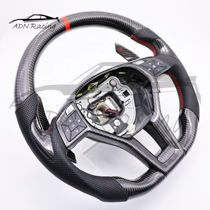 For Mercedes AMG C63 E63 W212 W204 Carbon Fiber Steering Wheel