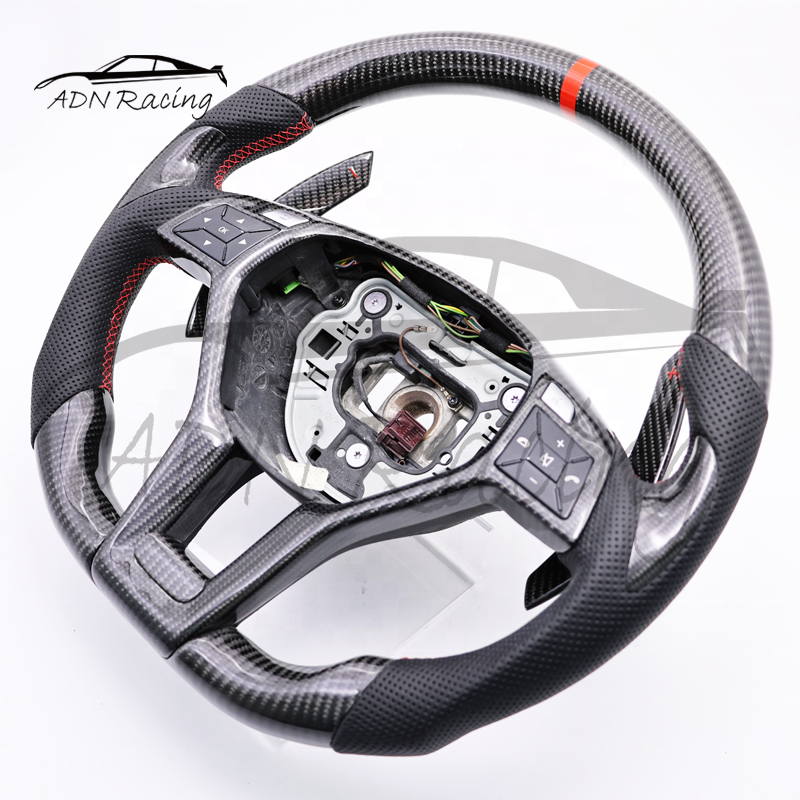 For Mercedes AMG C63 E63 W212 W204 Carbon Fiber Steering Wheel