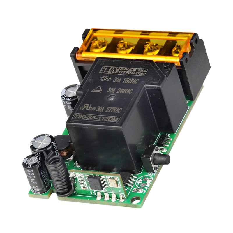 433 MHz Wireless Switch DC 12V-80V 30A 1CH Remote Control Relay Receiver Transmitter for Garage Gate Motor Light ON/OFF