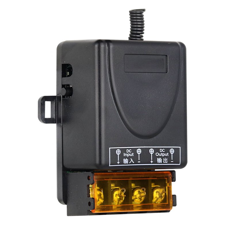 433 MHz Wireless Switch DC 12V-80V 30A 1CH Remote Control Relay Receiver Transmitter for Garage Gate Motor Light ON/OFF