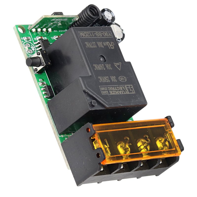 433 MHz Wireless Switch DC 12V-80V 30A 1CH Remote Control Relay Receiver Transmitter for Garage Gate Motor Light ON/OFF