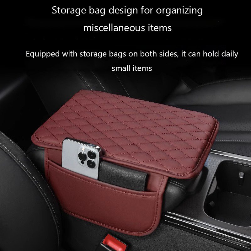 Hot Selling Spot Car Armrest Box Pad Upgraded Car Center Console Cover Microfiber Leather Car Armrest Storage Box Universal