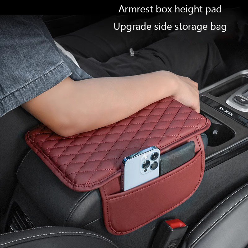 Hot Selling Spot Car Armrest Box Pad Upgraded Car Center Console Cover Microfiber Leather Car Armrest Storage Box Universal