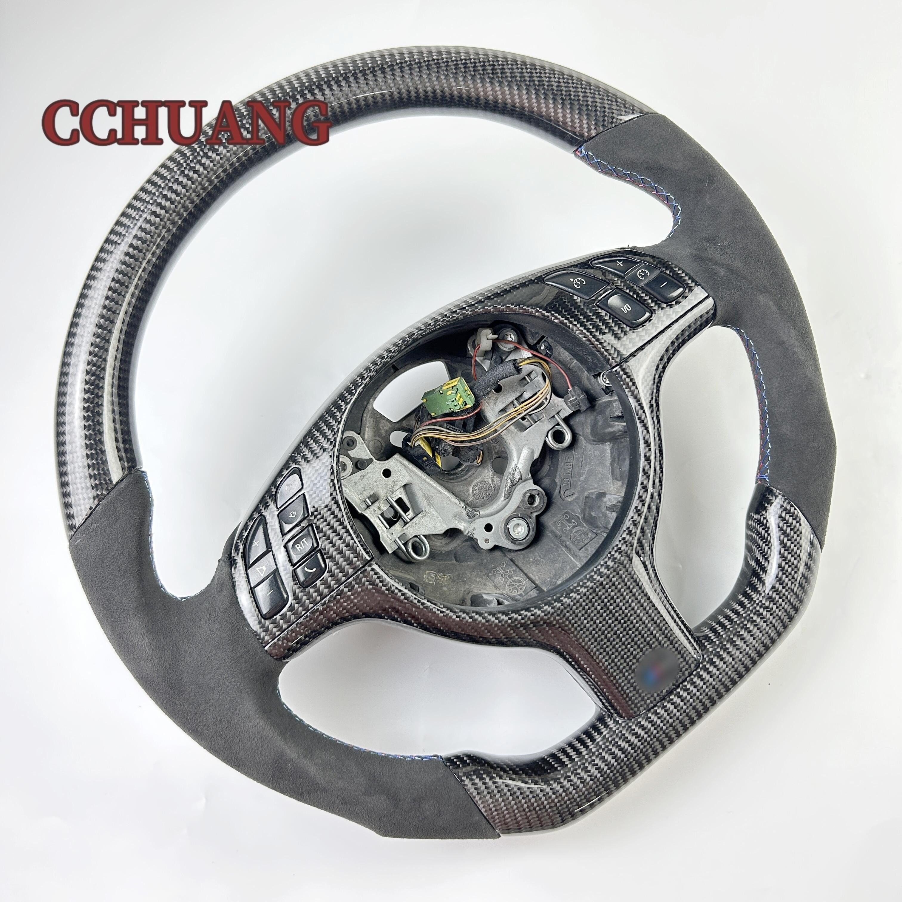 High quality carbon fiber steering wheel for BMW M3 E46 E39 E53 330ci 325i Handcrafted leather customized car steering wheel