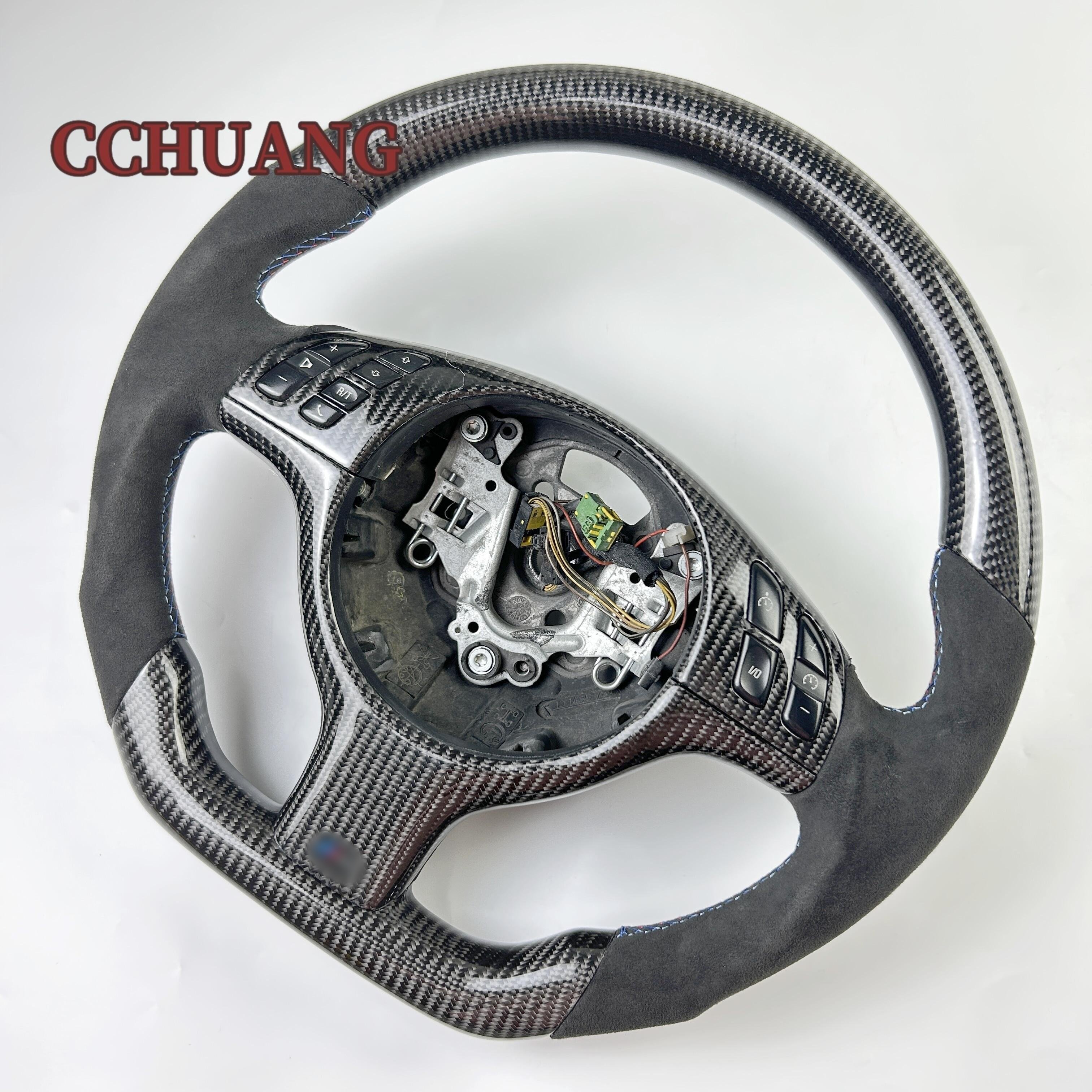 High quality carbon fiber steering wheel for BMW M3 E46 E39 E53 330ci 325i Handcrafted leather customized car steering wheel