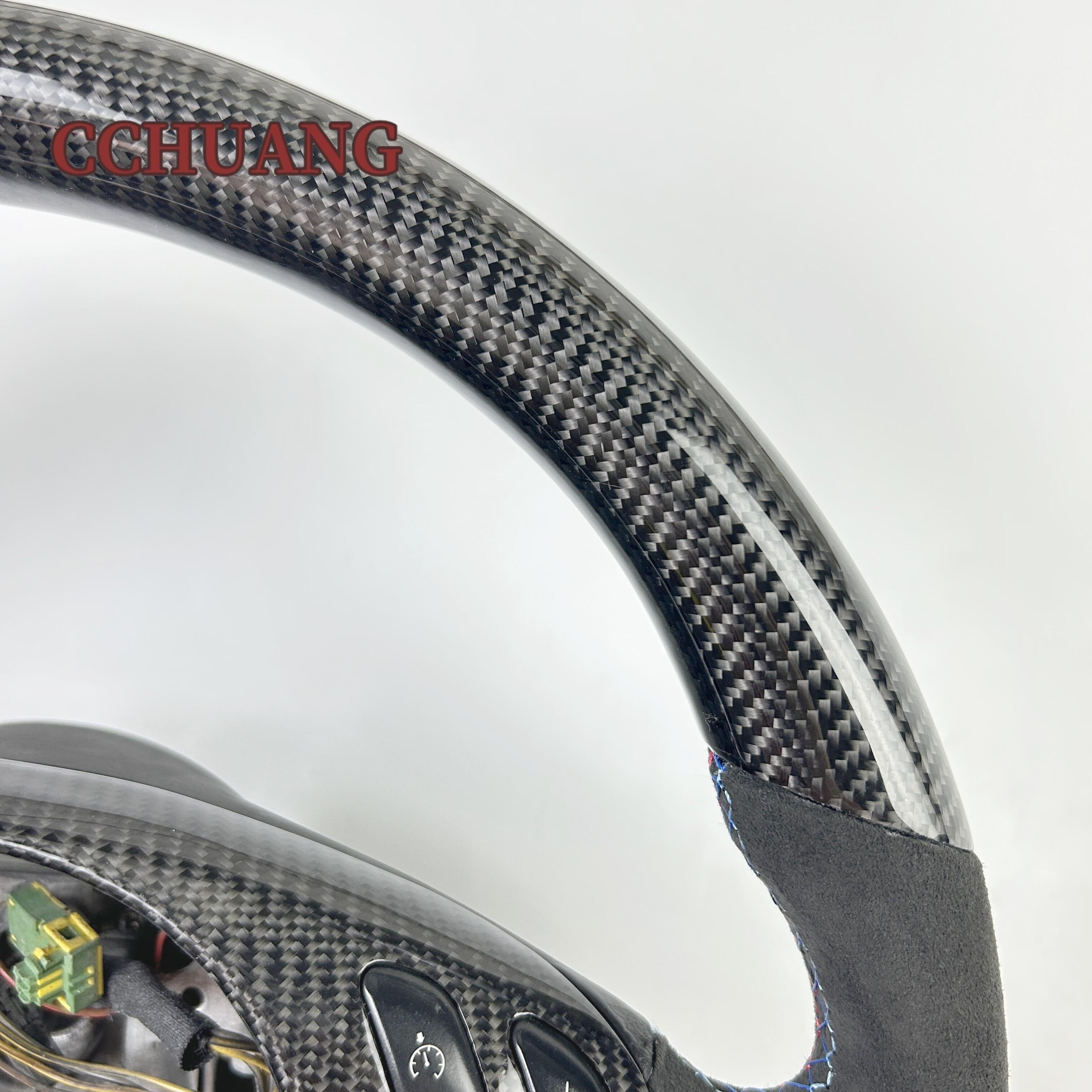 High quality carbon fiber steering wheel for BMW M3 E46 E39 E53 330ci 325i Handcrafted leather customized car steering wheel