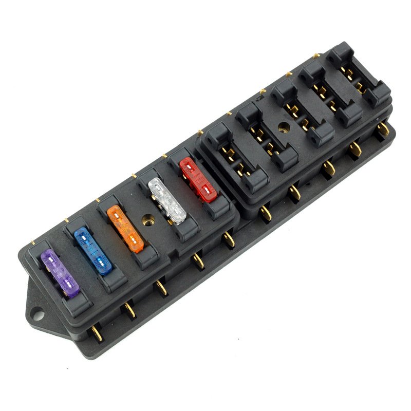 12 Way Circuit Car Auto Blade Fuse Blade Car Audio Box Block Holder ATC ATO for Truck