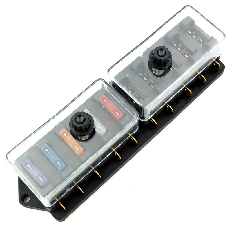 12 Way Circuit Car Auto Blade Fuse Blade Car Audio Box Block Holder ATC ATO for Truck