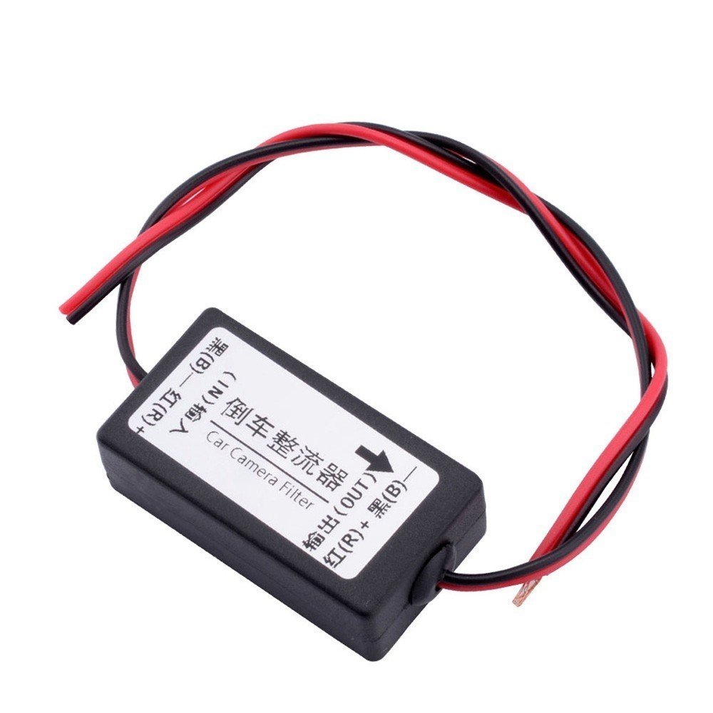 12V DC Power Car Rearview Camera Power Relay Capacitor Auto Car Camera Filter Relay Capacitor Filter Connector