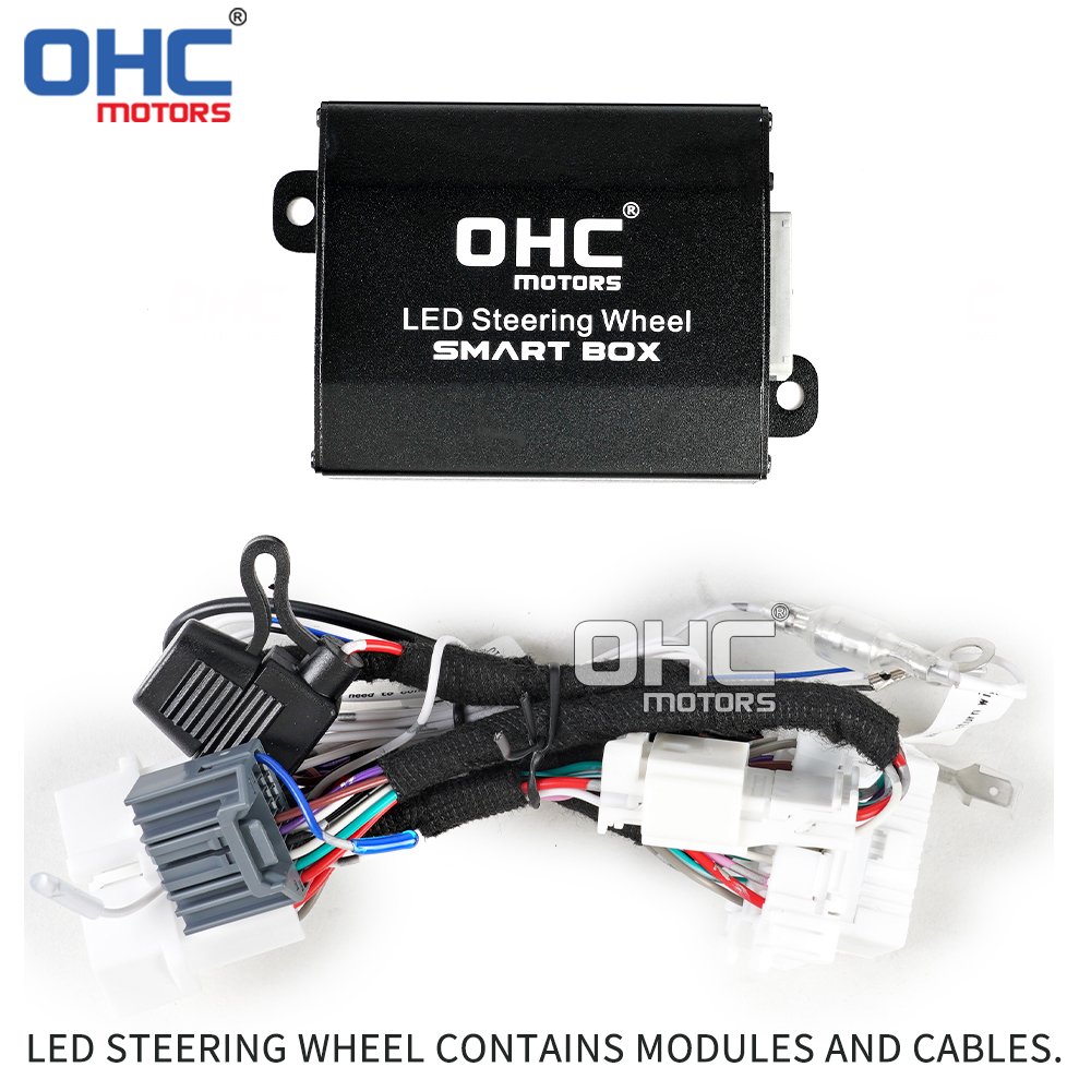 OHC MOTORS LED Real Carbon Fiber Steering Wheel for Dodge RAM 1500 2500 3500 4500 5500 2019 2020 2021 Steering Wheels