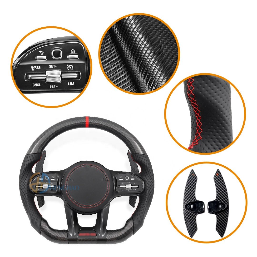 Customized Steering Wheel For Mercedes Benz G-Class C-Class E-Class W204 W221 W463 W166 W205 AMG Carbon Fiber Steering Wheel