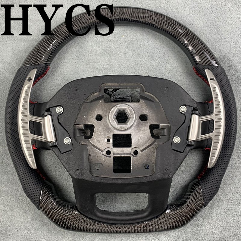 Car Carbon Accessories for Ford Raptor F150 2021 2022 2023 Carbon Fiber Heated Steering Wheel