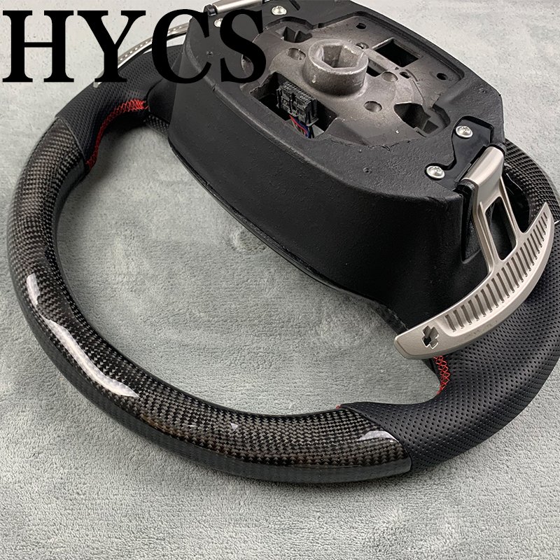 Car Carbon Accessories for Ford Raptor F150 2021 2022 2023 Carbon Fiber Heated Steering Wheel