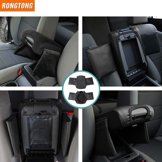 Car Center Console Cushion Protection Leather Central Armrest Box Soft Cover for Jeep Wrangler JK 2007 - 2010