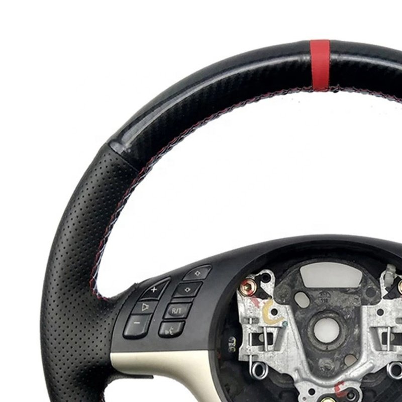 Carbon Fiber Leather Car Steering Wheel For BMW 3 Series E46 2000-2006 5 Series E39 2000-2003 E53 X5 Z3 E36 2000-2002