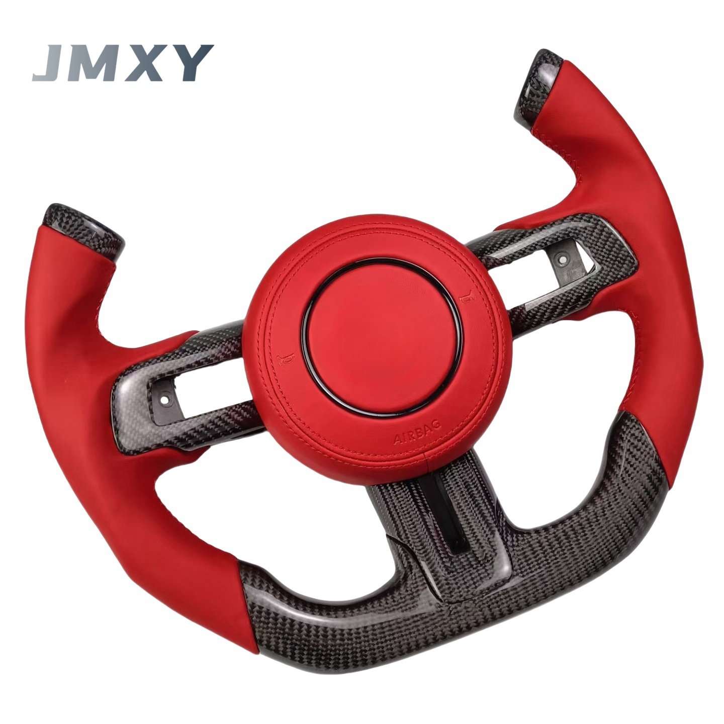 Sports-Style Carbon Fiber Steering Wheel Ford Mustang Shelby GT500 F1 Car Leather Wheel