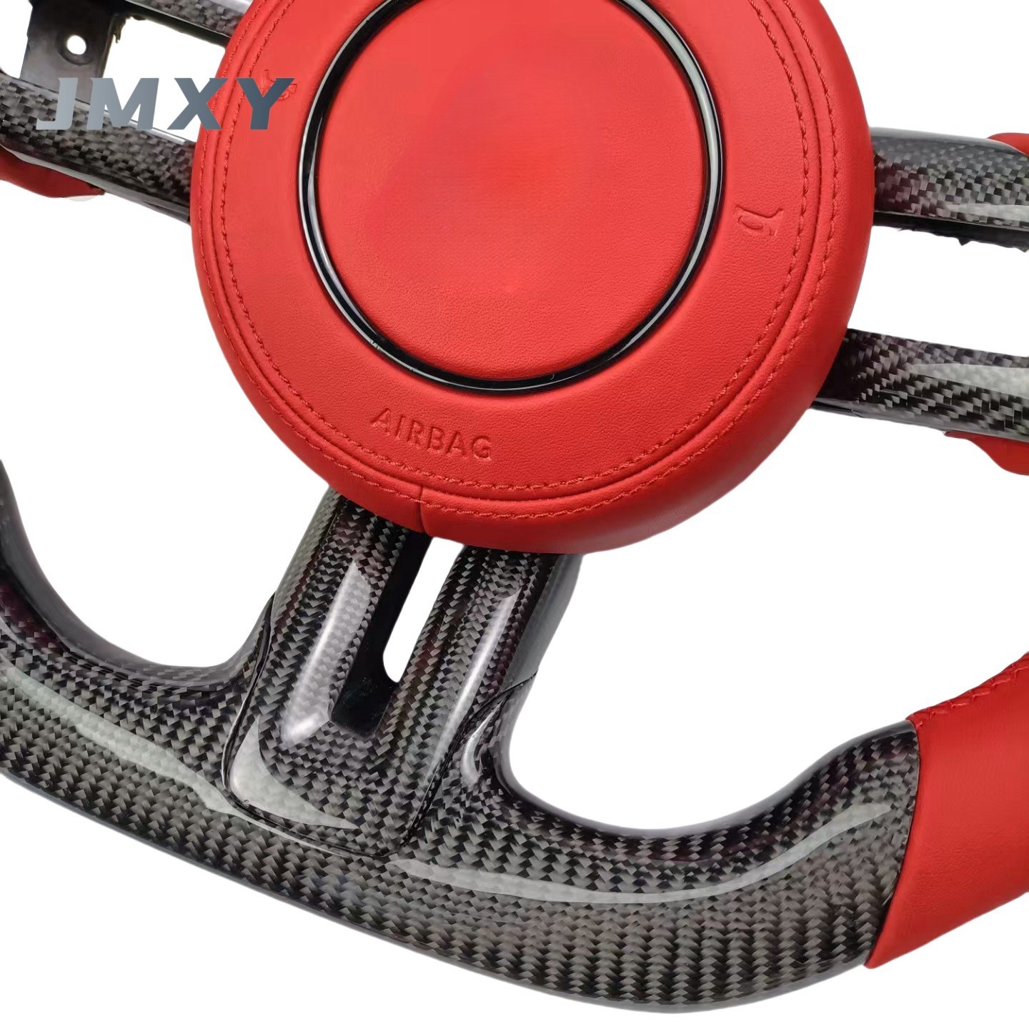 Sports-Style Carbon Fiber Steering Wheel Ford Mustang Shelby GT500 F1 Car Leather Wheel