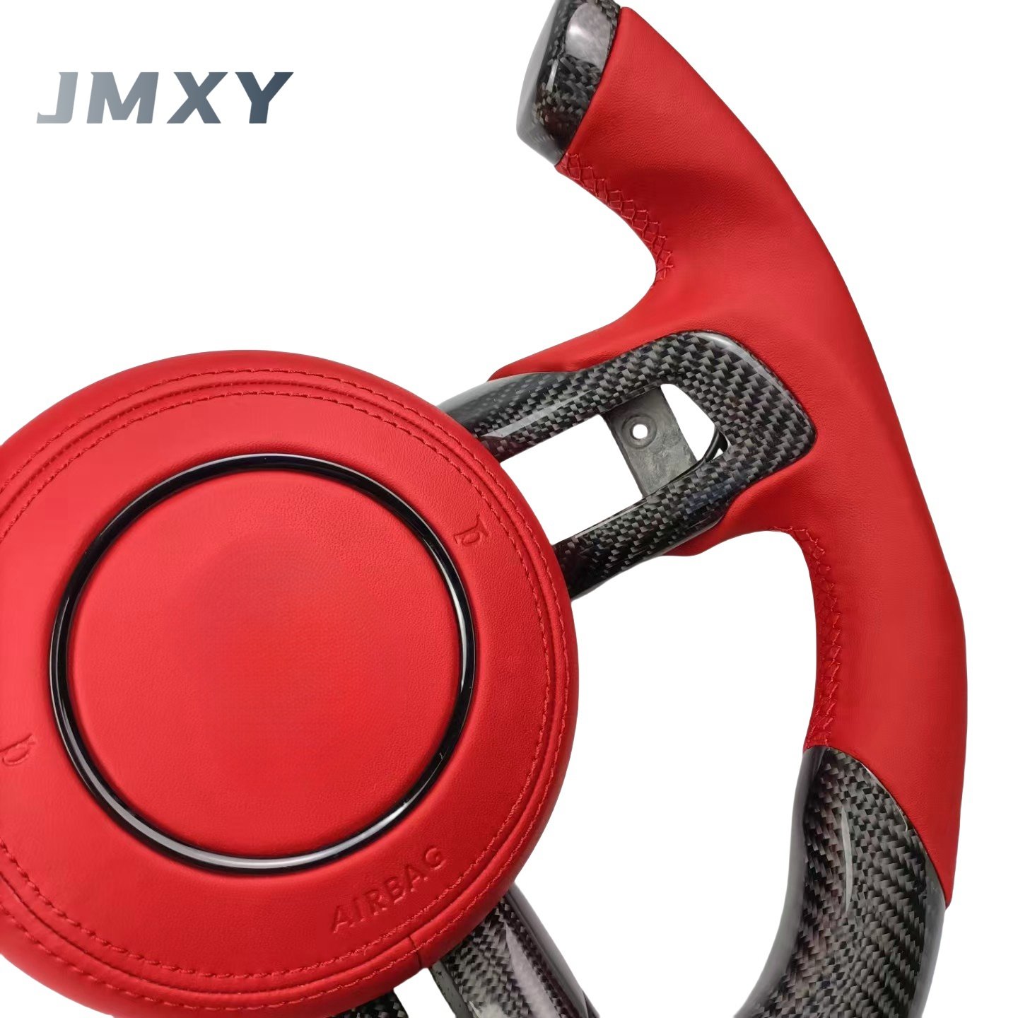 Sports-Style Carbon Fiber Steering Wheel Ford Mustang Shelby GT500 F1 Car Leather Wheel