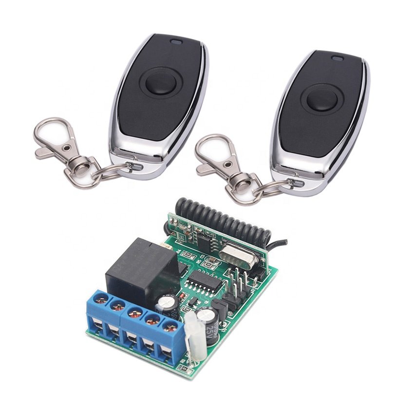 DC 12V 1CH 433Mhz RF Wireless Relay Remote Control Light Momentary Switch Transmitter with Receiver (1relays)