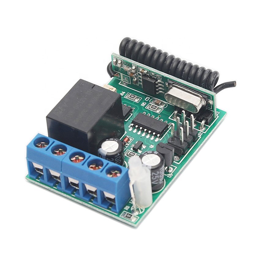 DC 12V 1CH 433Mhz RF Wireless Relay Remote Control Light Momentary Switch Transmitter with Receiver (1relays)