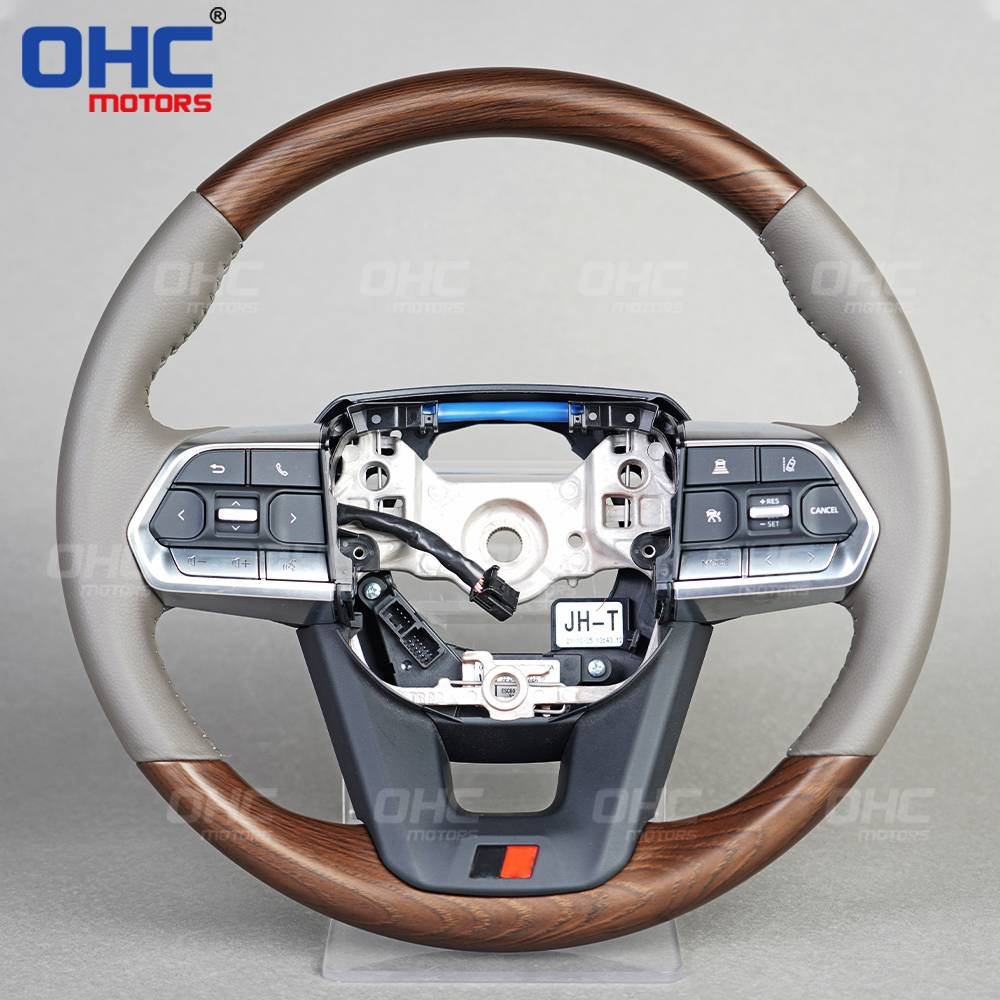Car Steering Wheel for toyota land cruiser 80 prado 120 100 upgrade lc200 lc300 200 300 series wood grain steering wheel