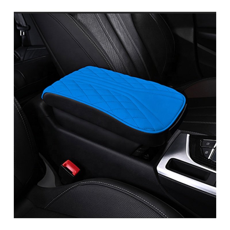 Anjuny Leather Arm Rest Pad Auto Boxs Pad Vehicle Protective Memory Foam Cover Luxury Car Armrest Box