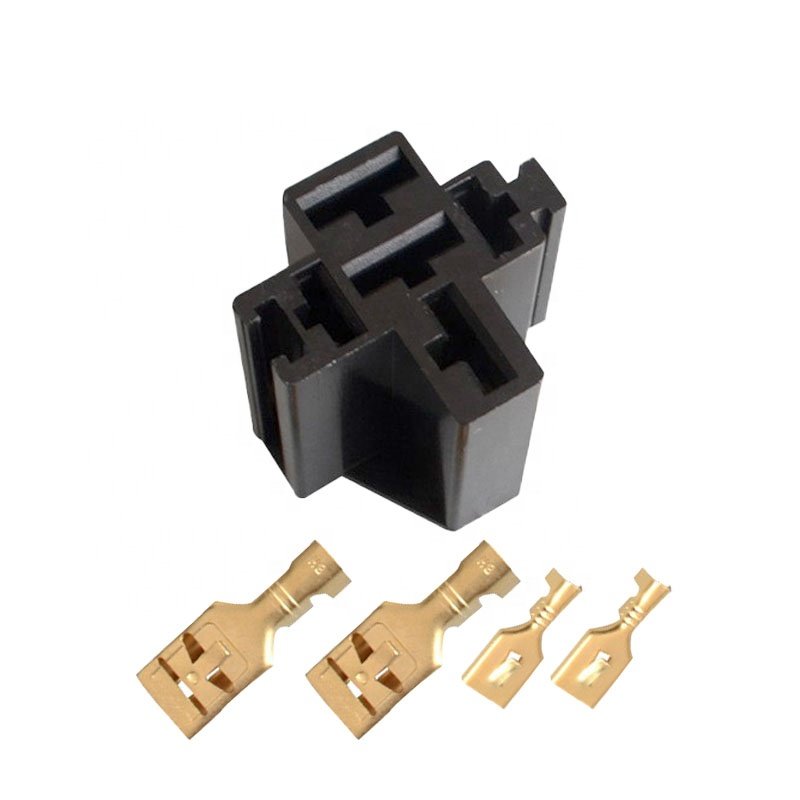 80A DJ7051A-6.3/9.5-21 SPDT Auto Car Interlocking Relay Wire Harness Socket Connector