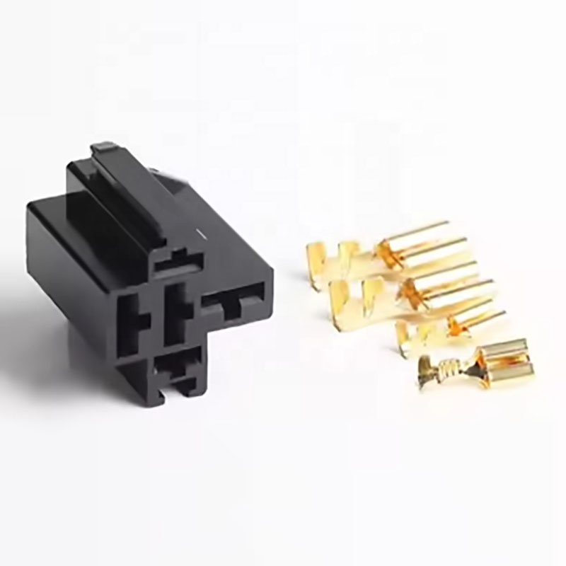 80A DJ7051A-6.3/9.5-21 SPDT Auto Car Interlocking Relay Wire Harness Socket Connector