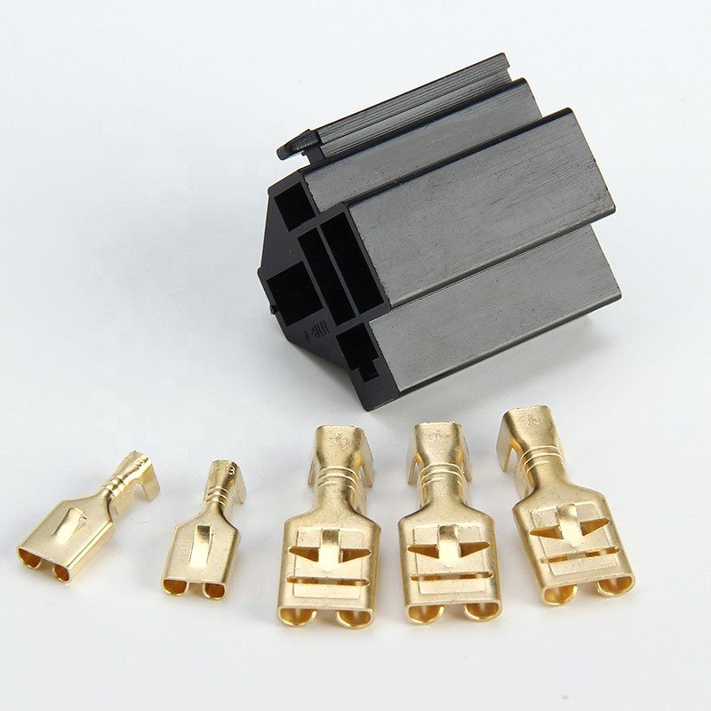 80A DJ7051A-6.3/9.5-21 SPDT Auto Car Interlocking Relay Wire Harness Socket Connector