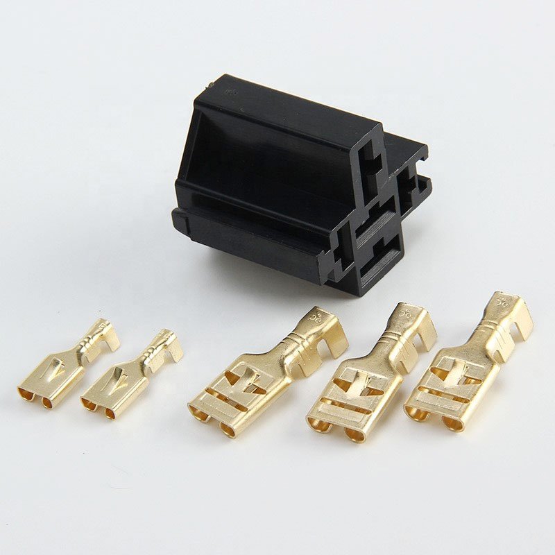 80A DJ7051A-6.3/9.5-21 SPDT Auto Car Interlocking Relay Wire Harness Socket Connector