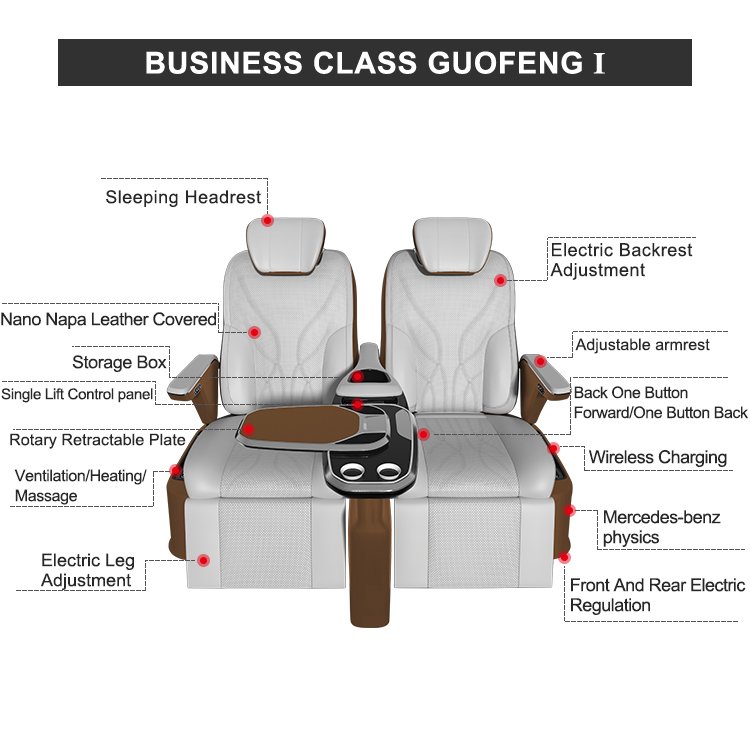 Custom Manufacturer Interior SUV Modified Luxury Console Armrest VIP Car Rear Seat
