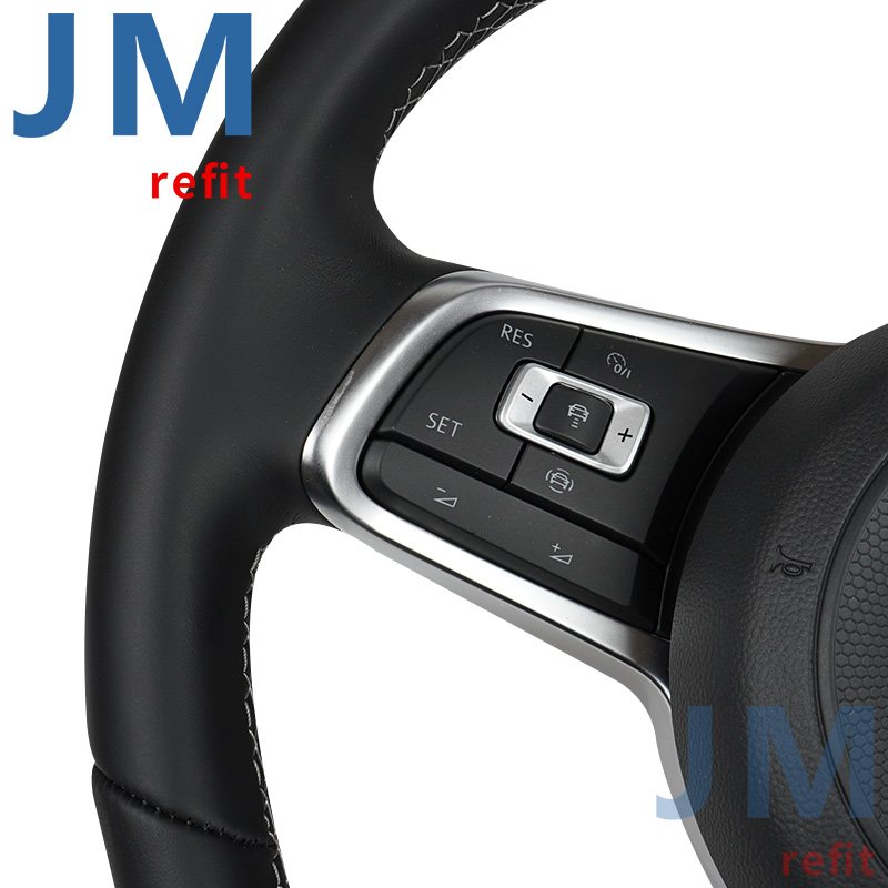 Full Leather Steering Wheel for VW MK7 MK7.5 MK6 MK5 Golf 7 Tiguan Passat Sport Old to New
