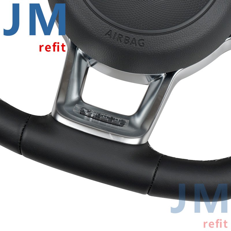 Full Leather Steering Wheel for VW MK7 MK7.5 MK6 MK5 Golf 7 Tiguan Passat Sport Old to New
