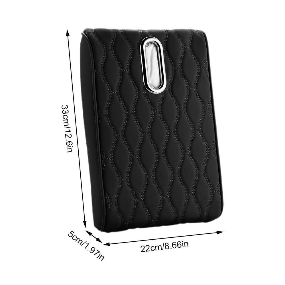 Memory Foam Extender Cushion Protector Tissue Holder Facial Napkin Holder Leather Armrest Box Mat Car Center Console Box Cover