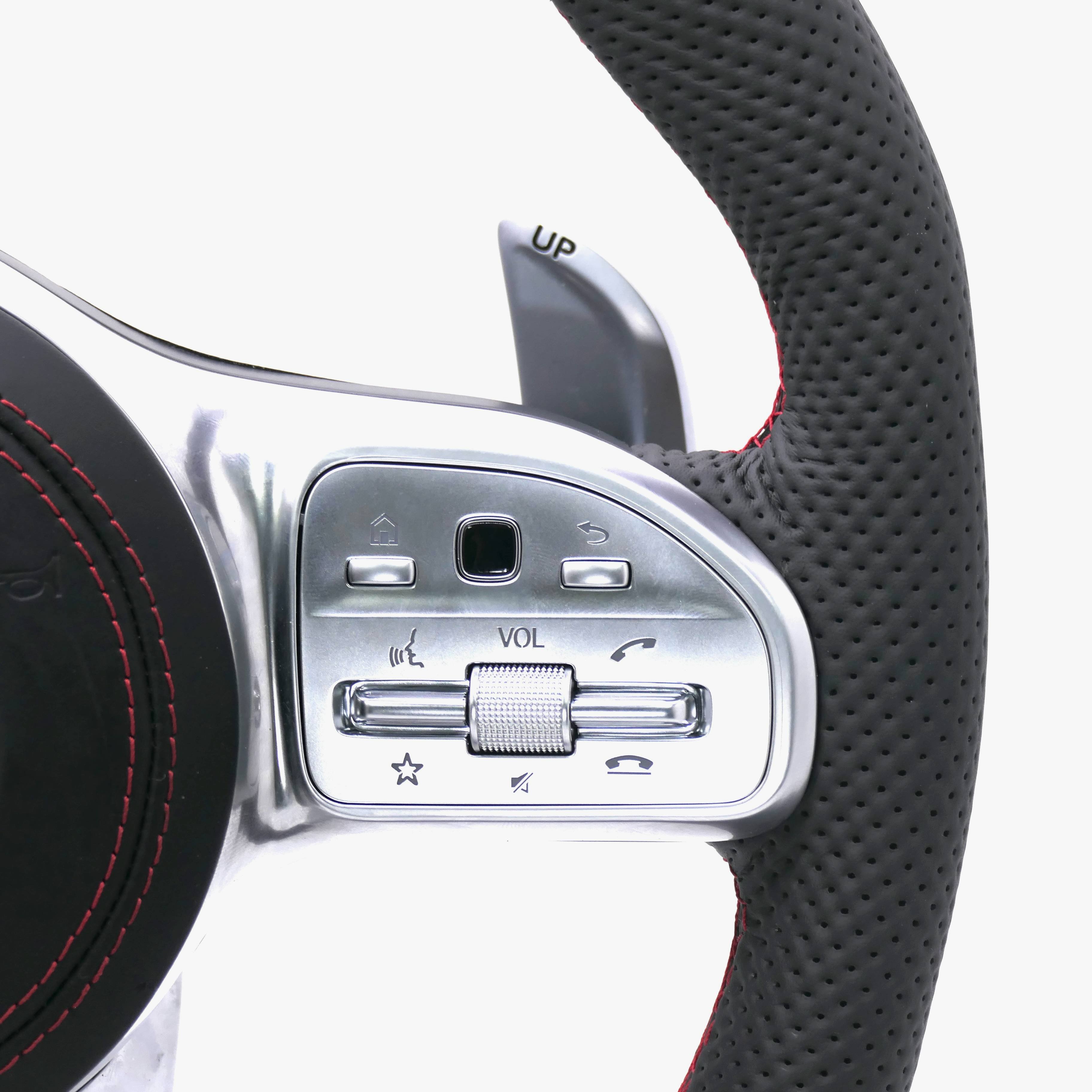 Custom leather sports car steering wheel for Mercedes-Benz A-B-C-S-E-Class AMG W205 C63 W211 W213 E63 G63 GLS63S GLA45 A45