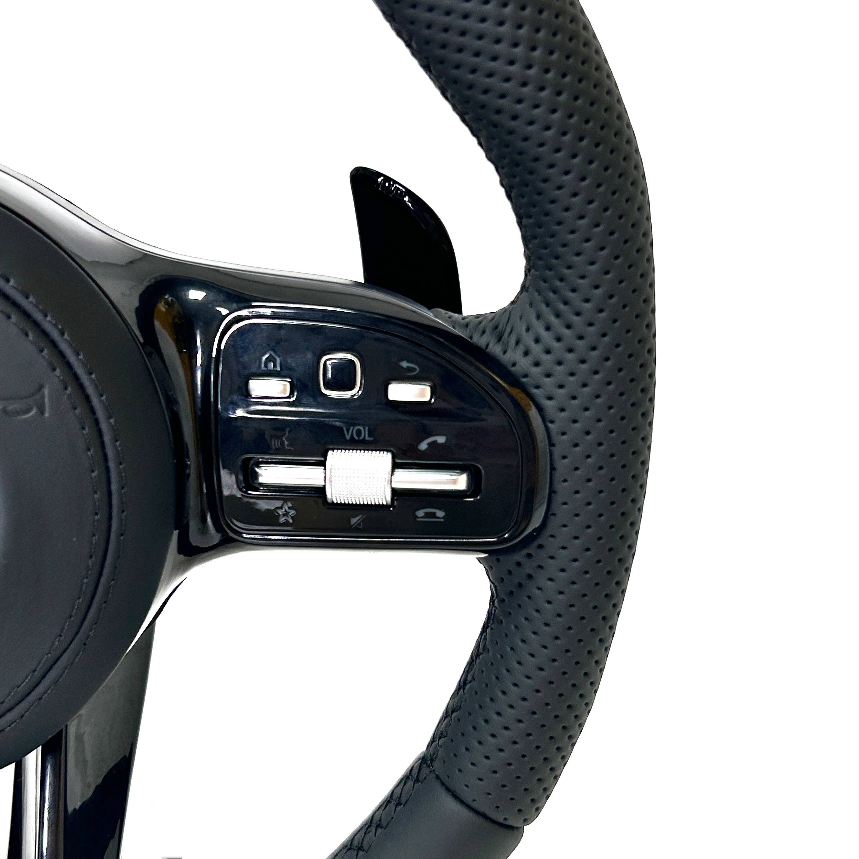 Custom leather sports car steering wheel for Mercedes-Benz A-B-C-S-E-Class AMG W205 C63 W211 W213 E63 G63 GLS63S GLA45 A45
