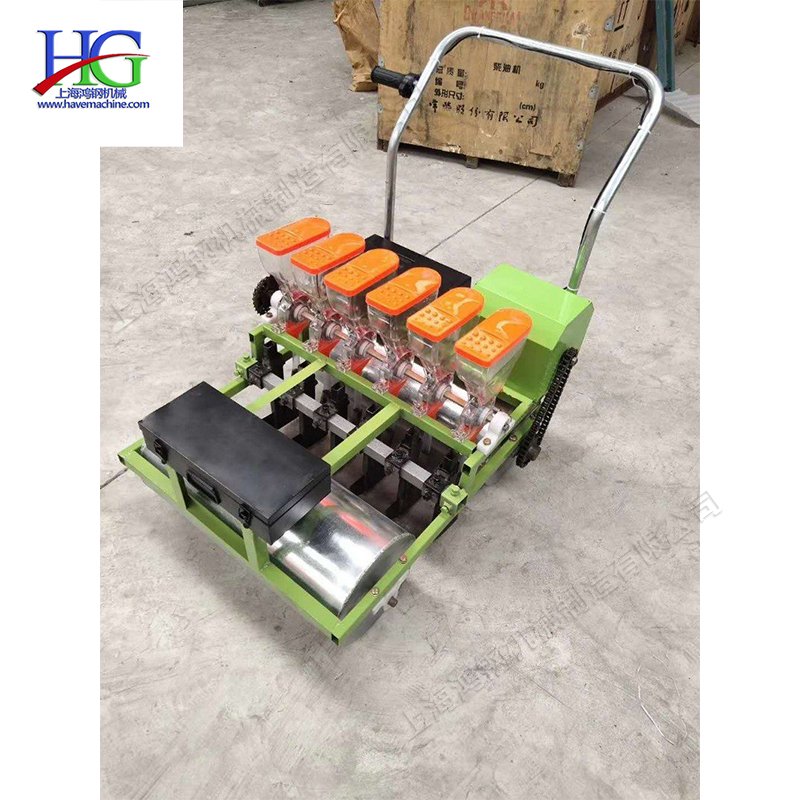 Hand-push Agricultural Vegetable Seeder Electric 4 Rows Seed Spreader Carrot and Parsnip Planting Machine