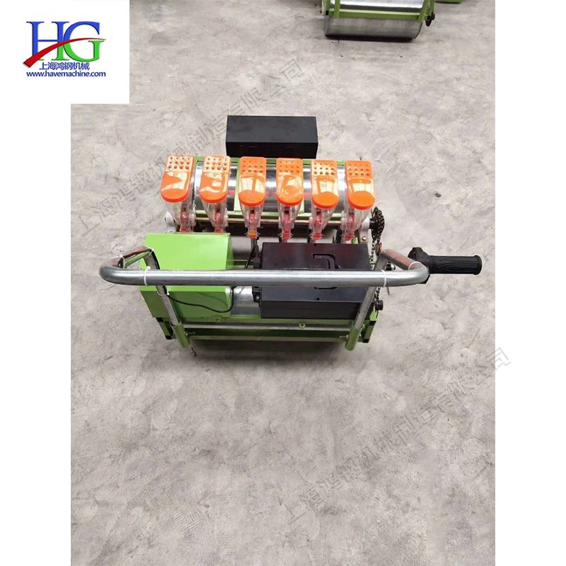 Hand-push Agricultural Vegetable Seeder Electric 4 Rows Seed Spreader Carrot and Parsnip Planting Machine