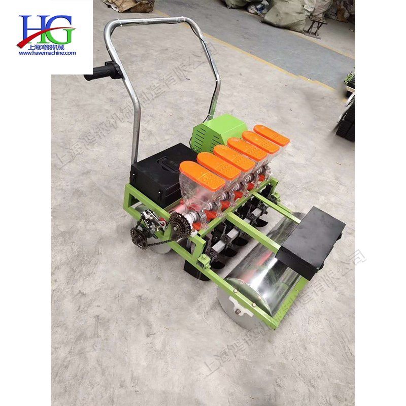 Hand-push Agricultural Vegetable Seeder Electric 4 Rows Seed Spreader Carrot and Parsnip Planting Machine