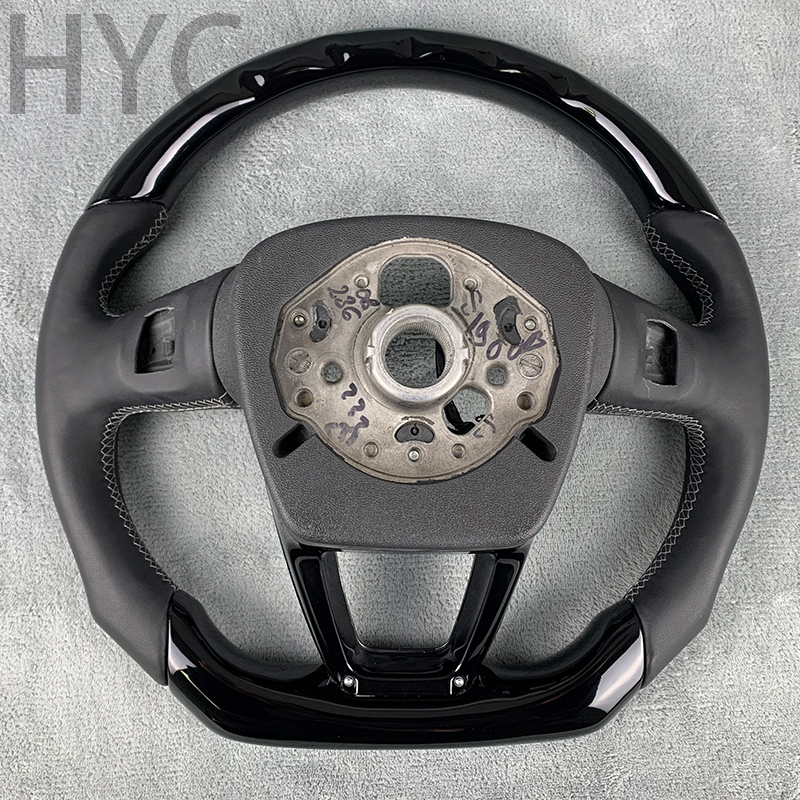 Customized car accessories For Audi A6 A7 A8 S6 S7 S8 C8 2018 2019 2020 2021 2022 2023 Gloss Black Steering Wheel