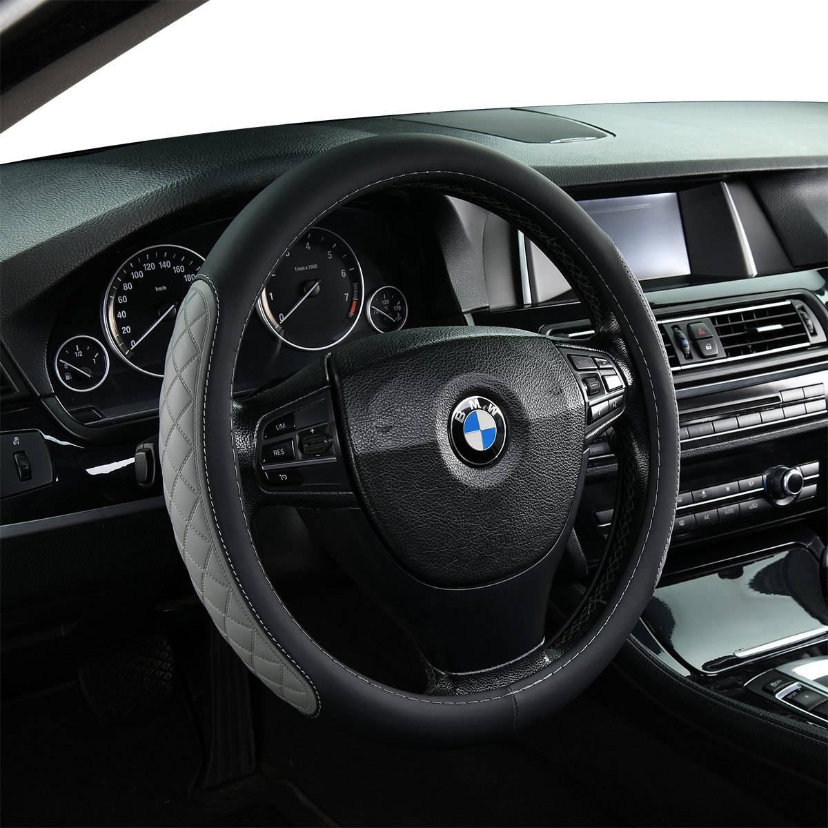 The world's best-selling, all-leather embossed non-slip, the car steering wheel cover general 15-inch
