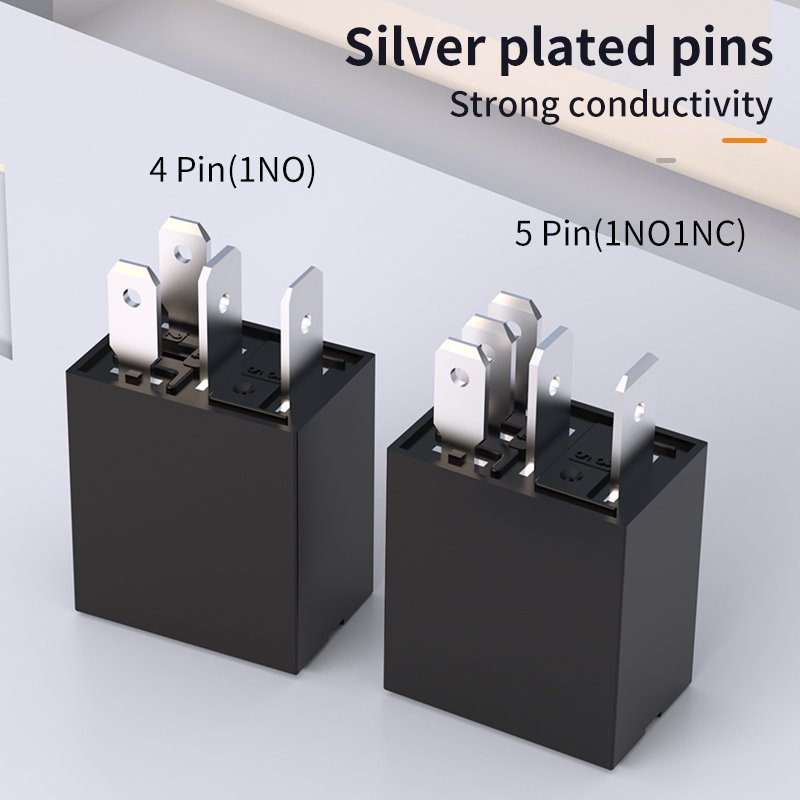 LANBOO Large Current Violet Relay 12V/24V 30A 4PIN/5PIN 1NO/1NO1NC Automobile Universal Relay