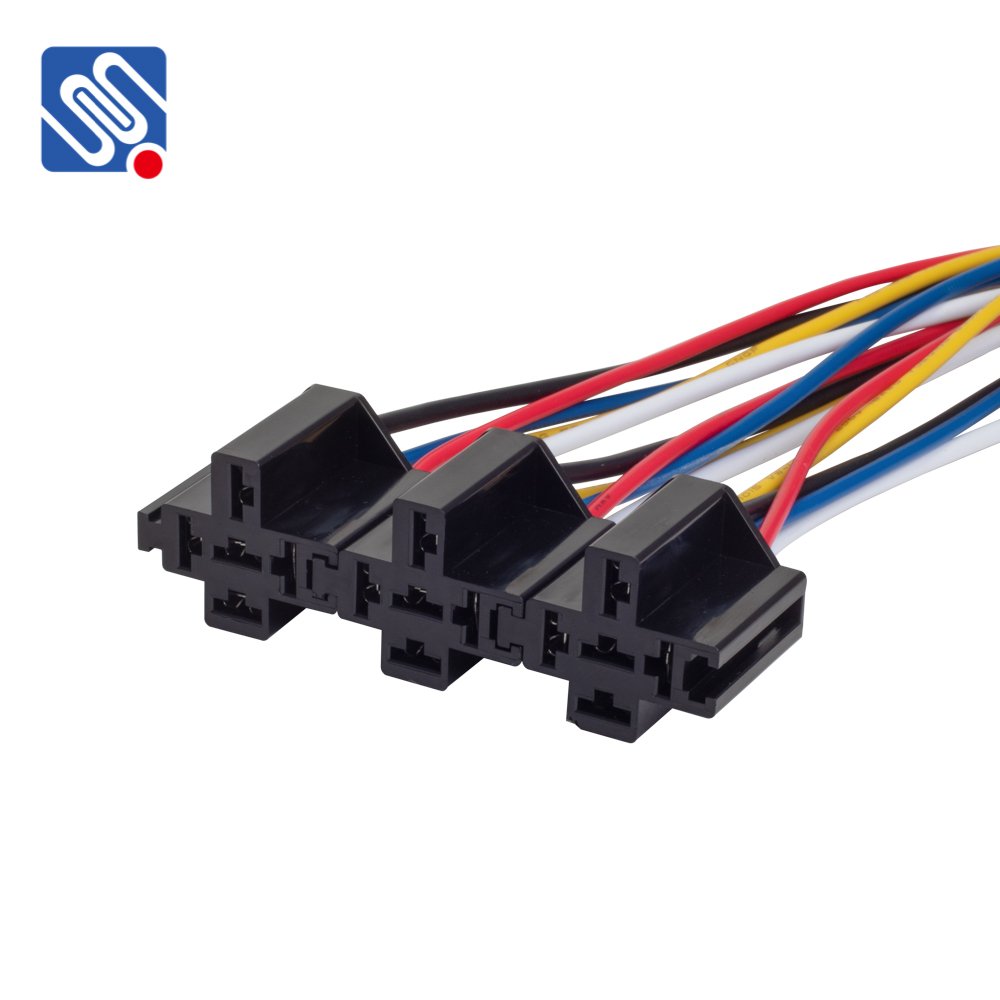 Meishuo MSC 12V 40A 60A 4pins 5pin Plastic Cable Wiring Auto Relay Socket Customized Wire Harness Cable
