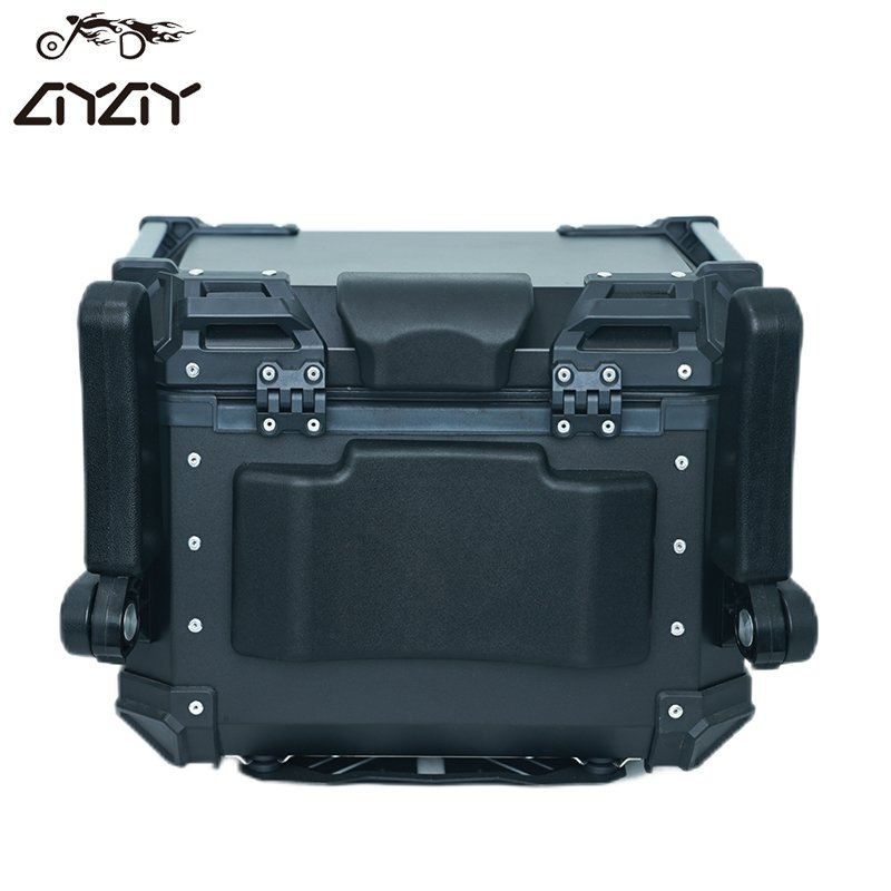 45L Factory Direct Motorcycle Top Box Aluminum Alloy General Purpose Tailbox with Armrests