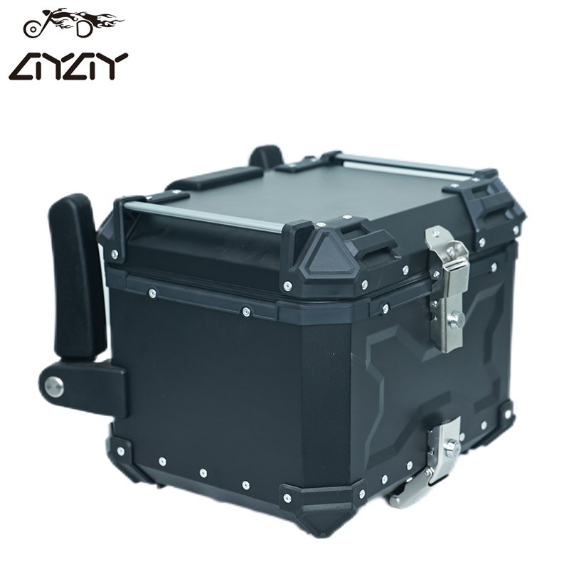45L Factory Direct Motorcycle Top Box Aluminum Alloy General Purpose Tailbox with Armrests