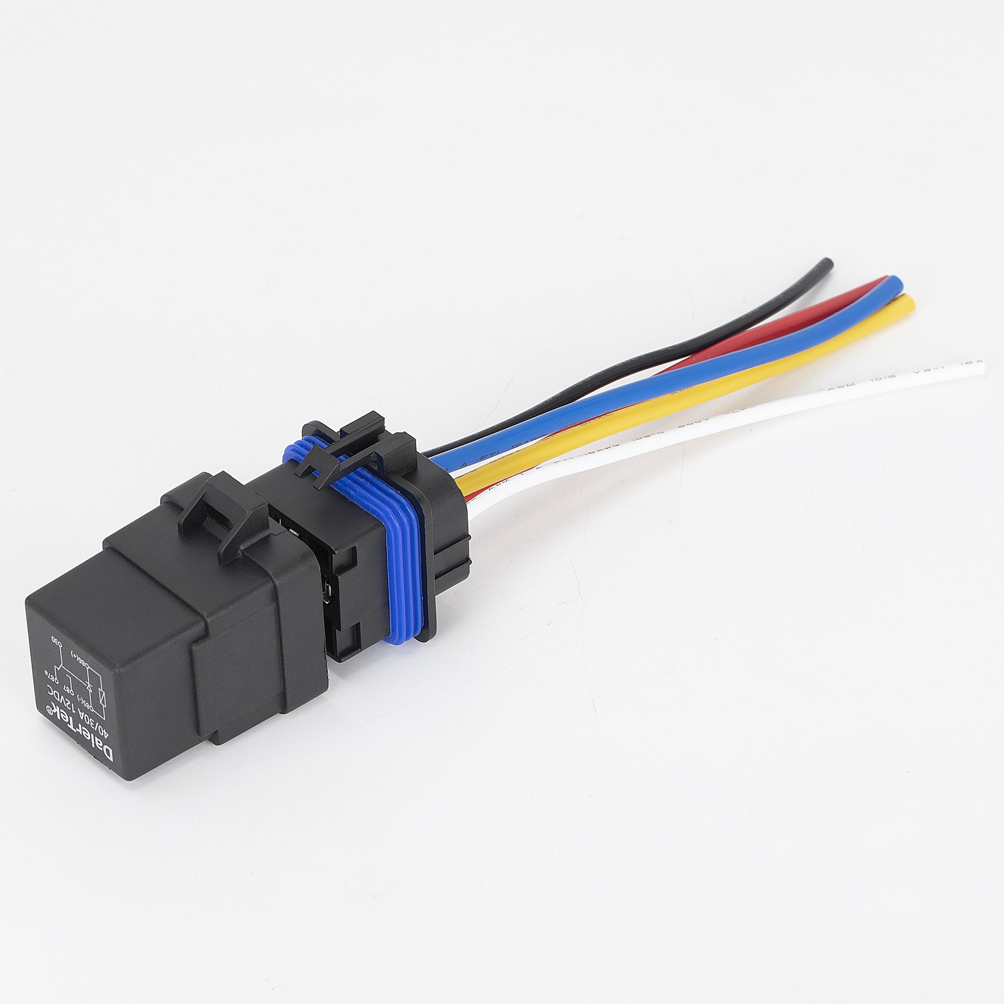 12V 40/30 Amp Car Relay DC 5 Pin SPDT Heavy Duty 12 AWG Copper Wires Relay Kit With Harness for Automotive Truck Motorcycle Boat