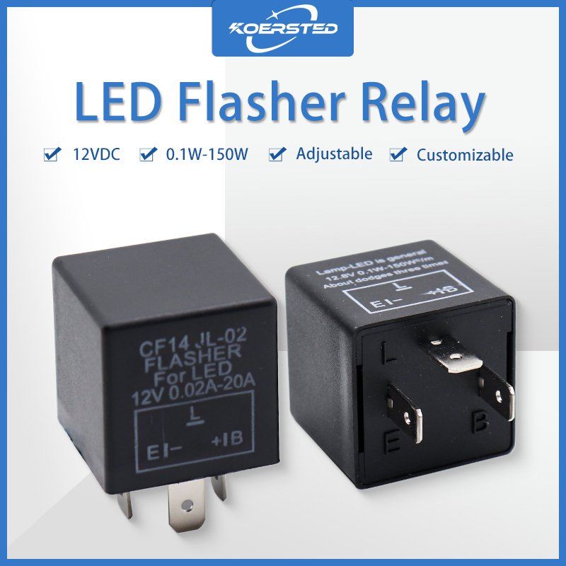 CF13 CF14 12V 24V 3pin Flasher for Auto Turn Signal, Automotive Flasher Relay for LED and Normal Bulb